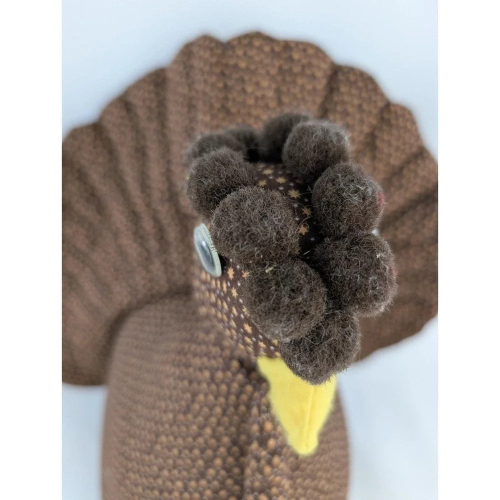 Vtg Handmade Quilted Judgy Chicken Bird Hen Turkey Weighted Doorstop Cottagecore